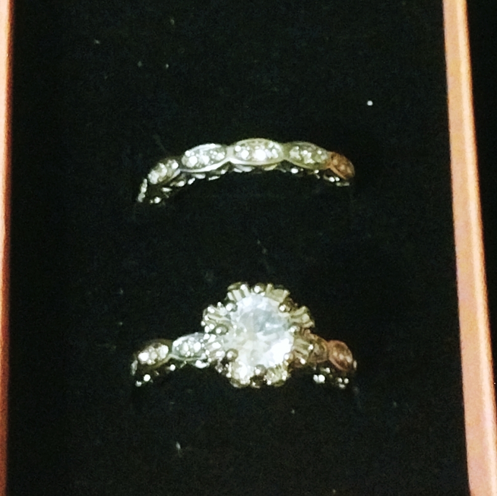 S925 2pc CZ wedding anniversary engagement set - Picture 13 of 14